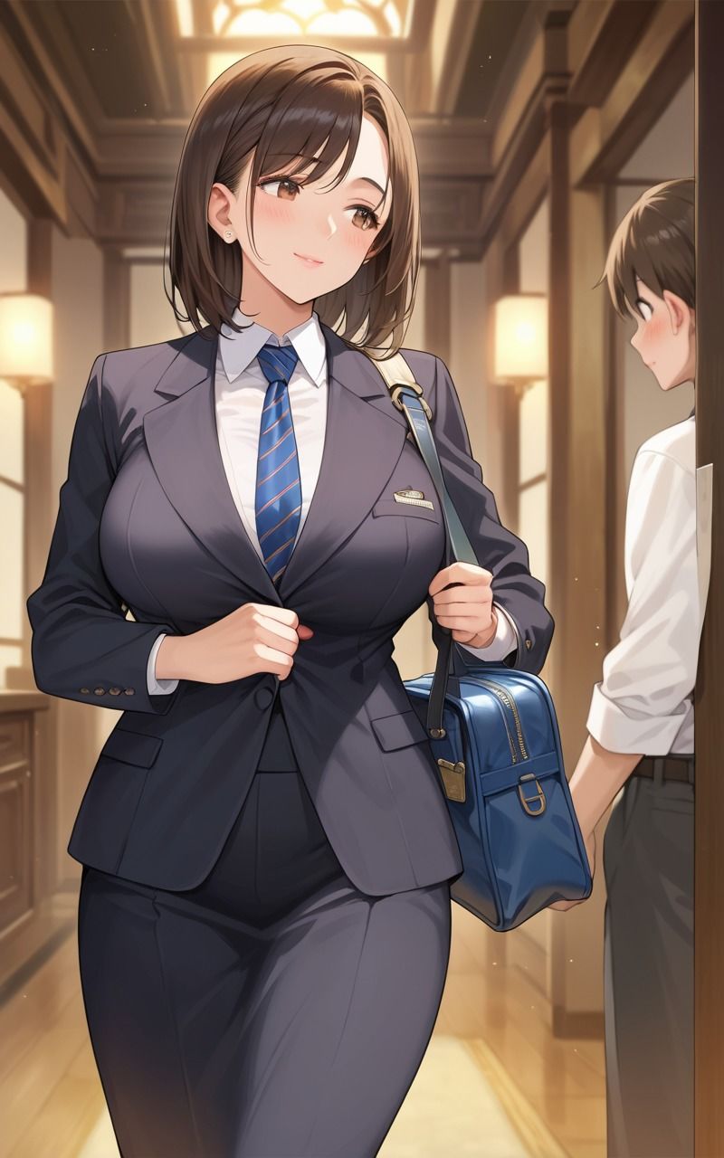 普段は怖い巨乳上司。2人きりの出張で襲われました。 サンプル1ページ目