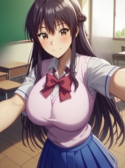 エロゲで全ては解決できるの柴崎友里から送られてきた自撮り写真 サンプル1ページ目