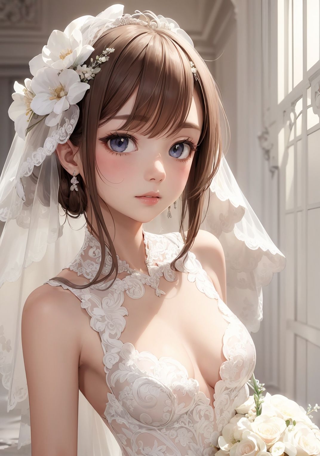 【美少女花嫁AIイラスト集】AI BRIDAL MODE【PNG127枚/PDF付】 サンプル1ページ目