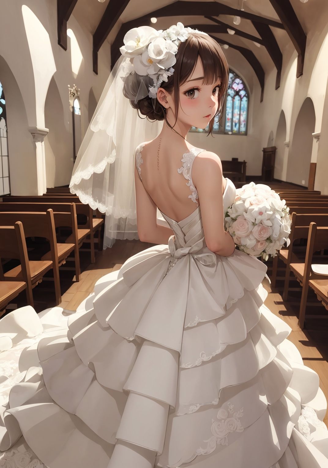 【美少女花嫁AIイラスト集】AI BRIDAL MODE【PNG127枚/PDF付】 サンプル3ページ目