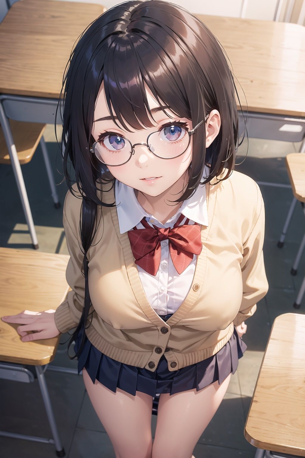 僕と女子校生-清楚系眼鏡女子のカーディガン サンプル1ページ目
