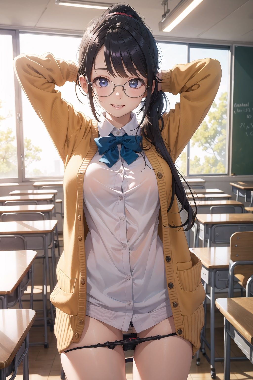 僕と女子校生-清楚系眼鏡女子のカーディガン サンプル4ページ目