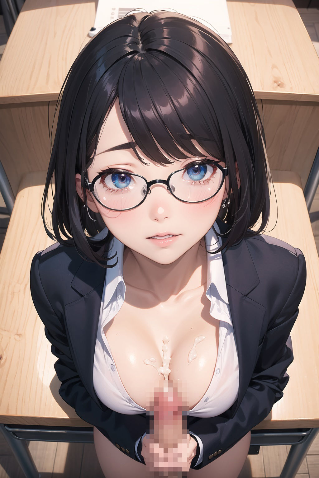 僕と女子校生-清楚系眼鏡女子のブレザー サンプル8ページ目