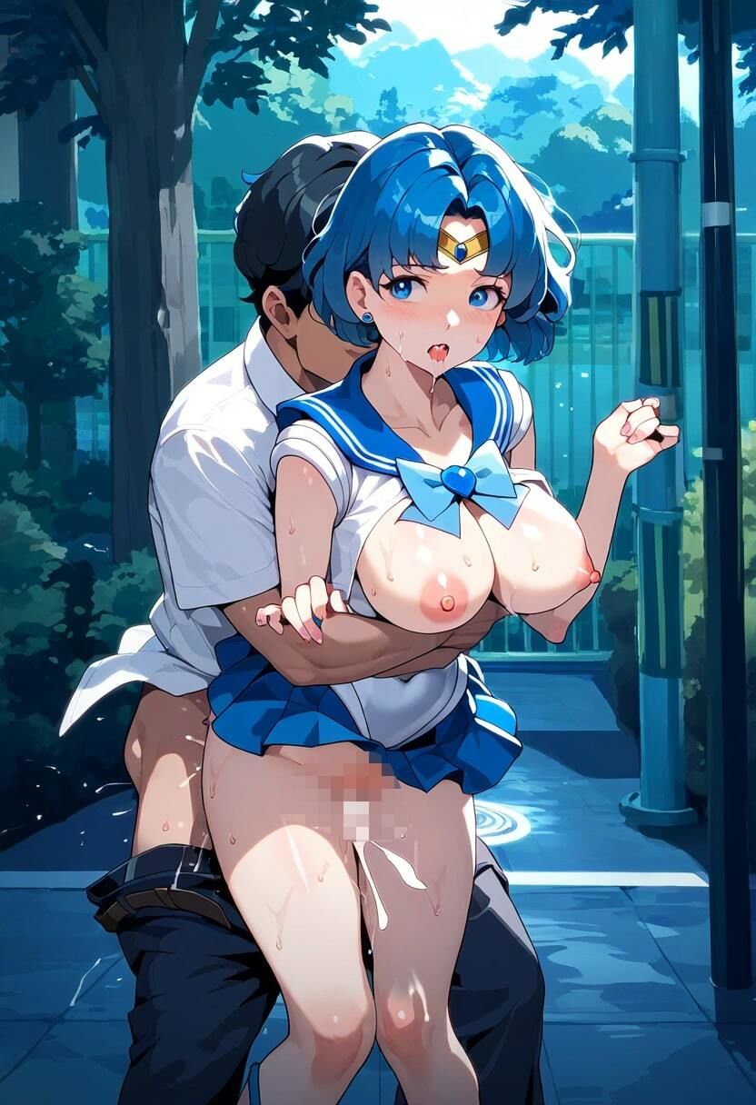 セーラーマーキュリーをわからせ！敗北して中出しセックスに抵抗するも調教されて快楽堕ち サンプル6ページ目