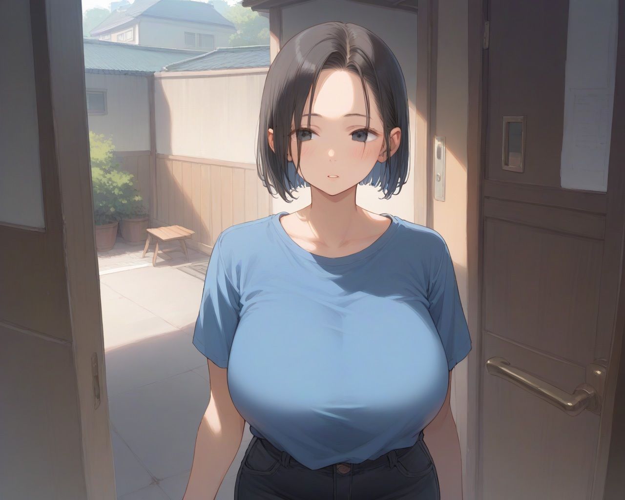 隣の爆乳人妻を寝取って中出しする サンプル5ページ目