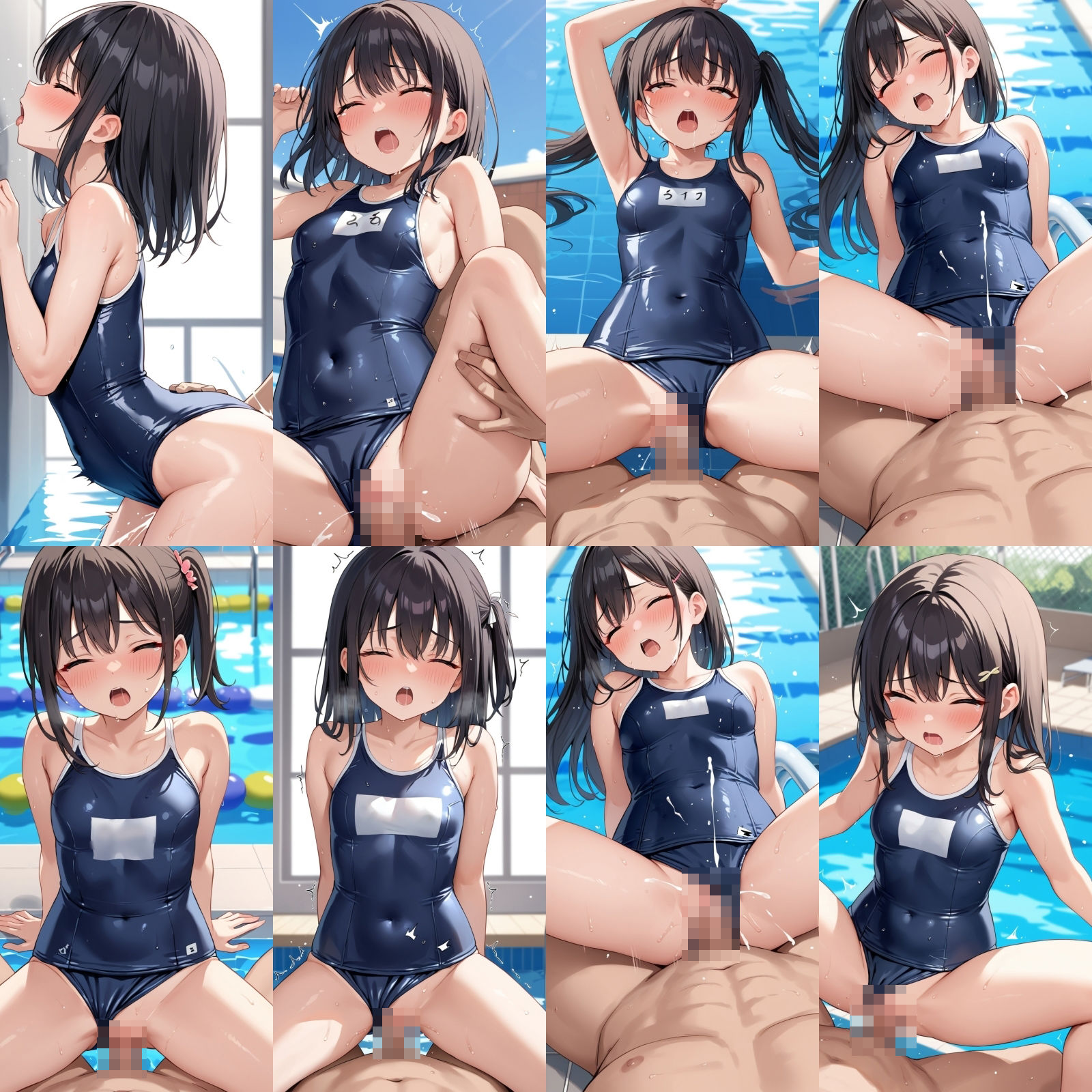 【スク水】プールの授業中にスクール水着に興奮して・・【500枚】 サンプル4ページ目