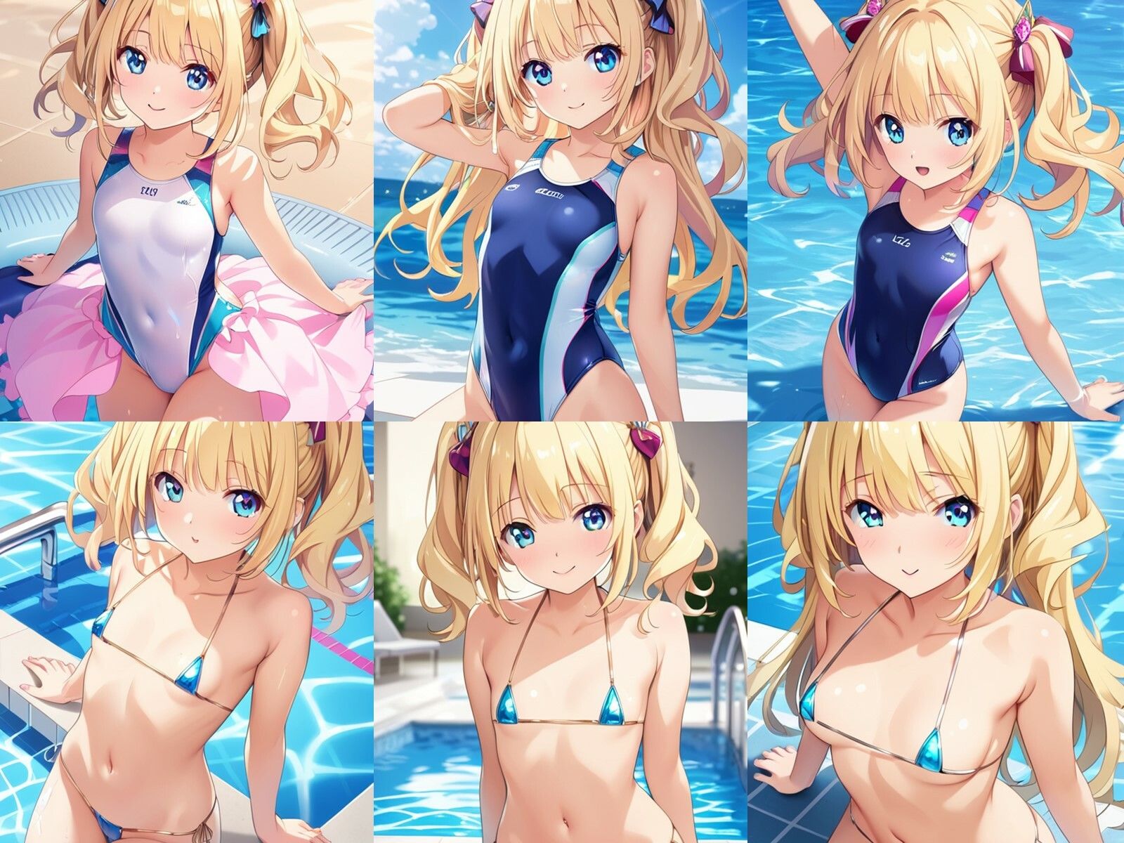 水泳部の金髪少女が中出しセックスで孕みボテ腹になるまで サンプル1ページ目