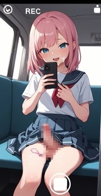 【制服】ち◯ぽバキバキの男の娘が電車内で変態行為 サンプル2ページ目