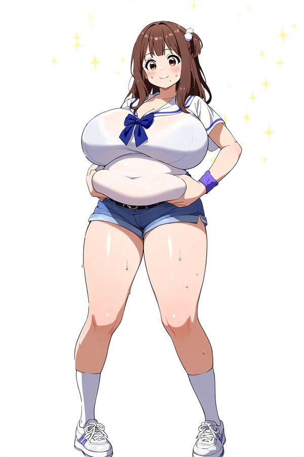 着衣爆乳 お肉増量版 サンプル1ページ目