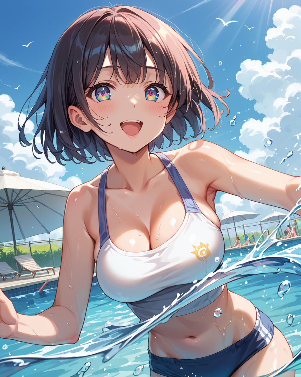 ど変態巨乳水泳部 挿入OK！なプールで獣的性特訓 サンプル1ページ目