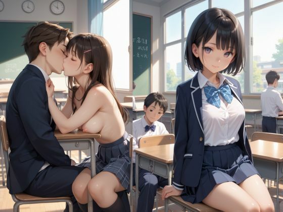 性教育学園の優等生の女子生徒が放課後にムラムラ男子と戯れるエッチな時間！担任教師とも密室性教育！！ サンプル1ページ目