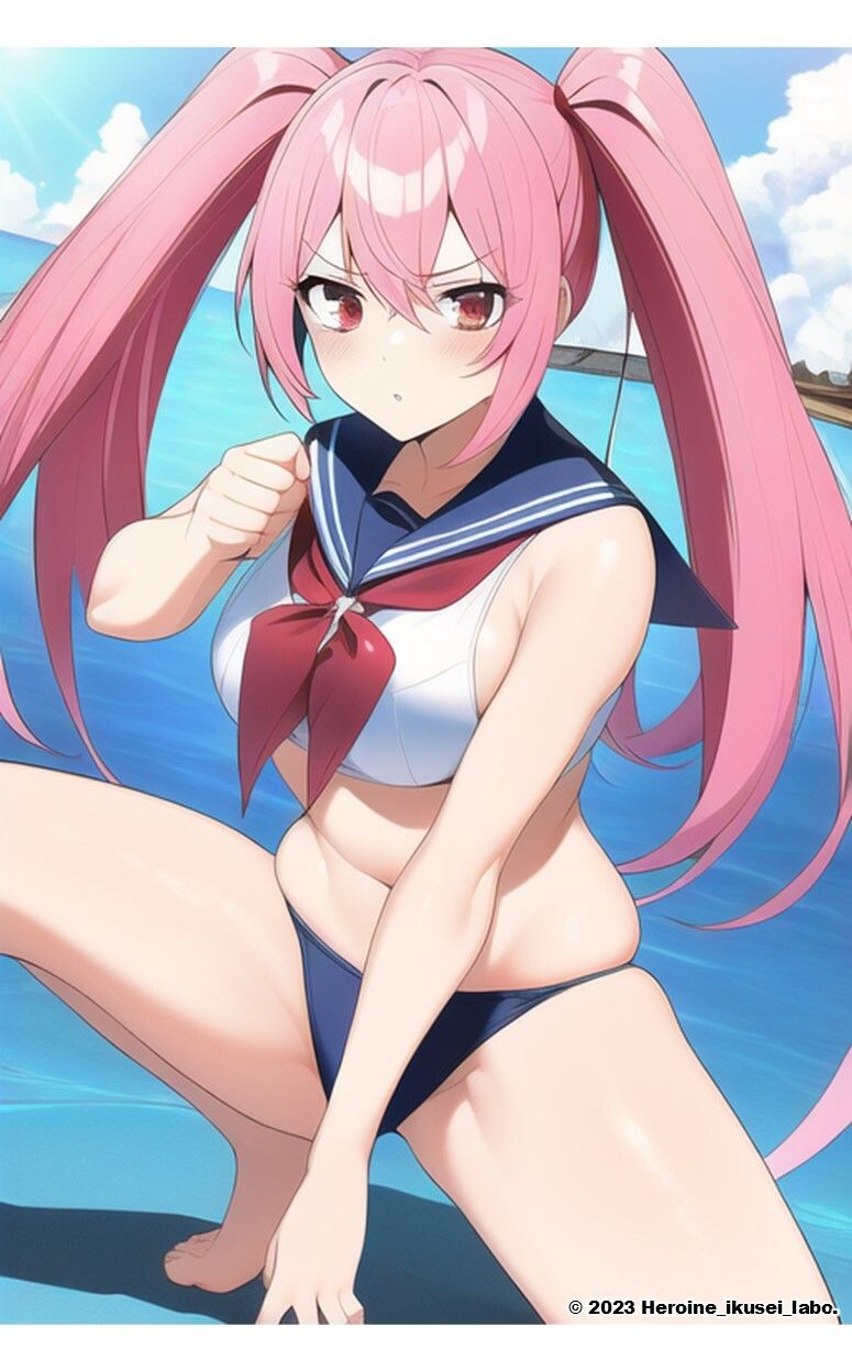 AI妄想美少女シリーズ-42 【セーラースク水戦隊JK5】5人のヒロインズ！えっちに鍛えた肢体編 サンプル9ページ目