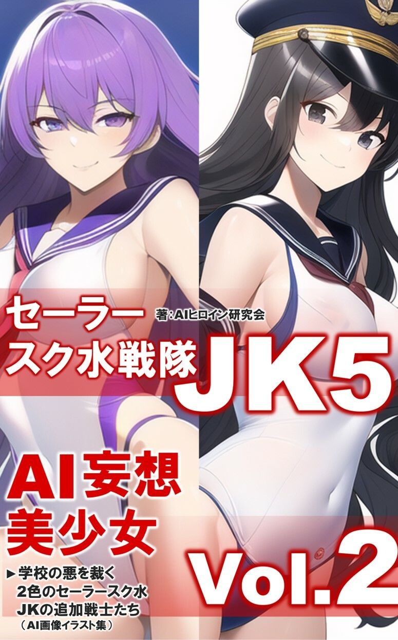 AI妄想美少女シリーズ-43 【セーラースク水戦隊JK5】2人の追加ヒロインズ！えっちに鍛えた肢体編 サンプル1ページ目