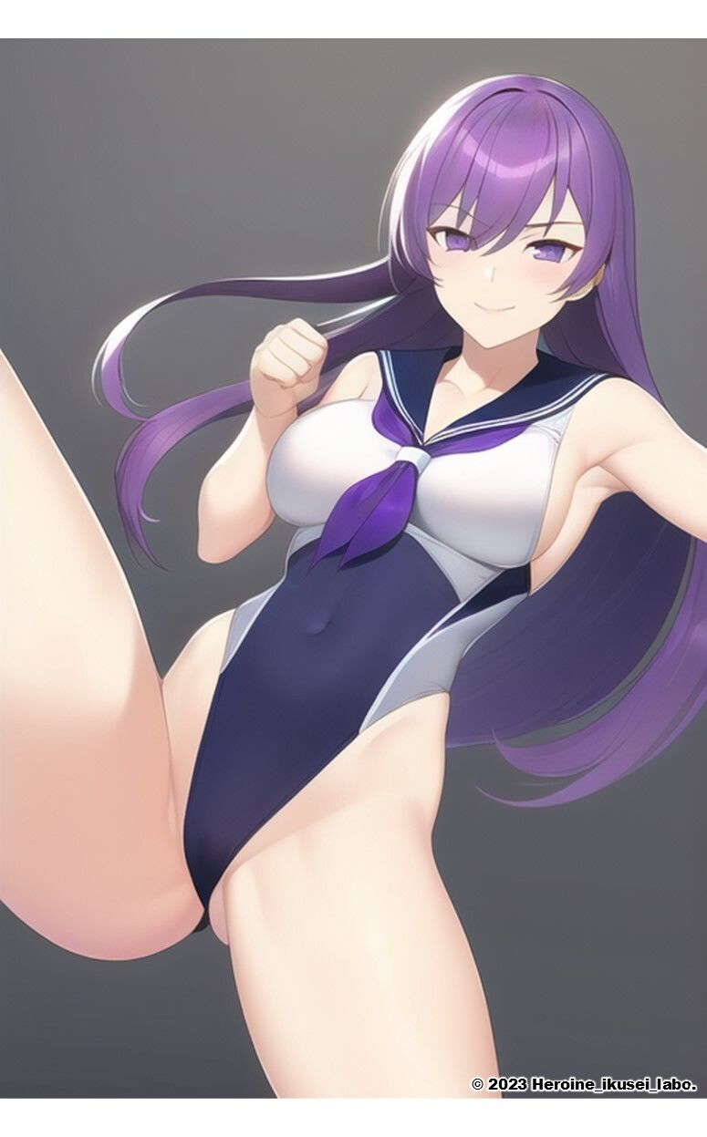 AI妄想美少女シリーズ-43 【セーラースク水戦隊JK5】2人の追加ヒロインズ！えっちに鍛えた肢体編 サンプル3ページ目
