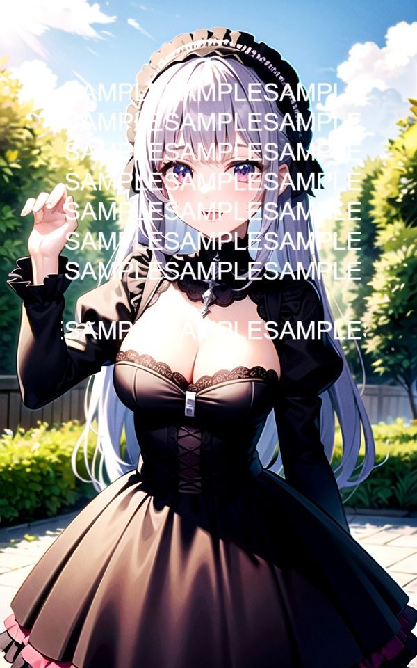 フリルドレス美女イラスト集 サンプル6ページ目