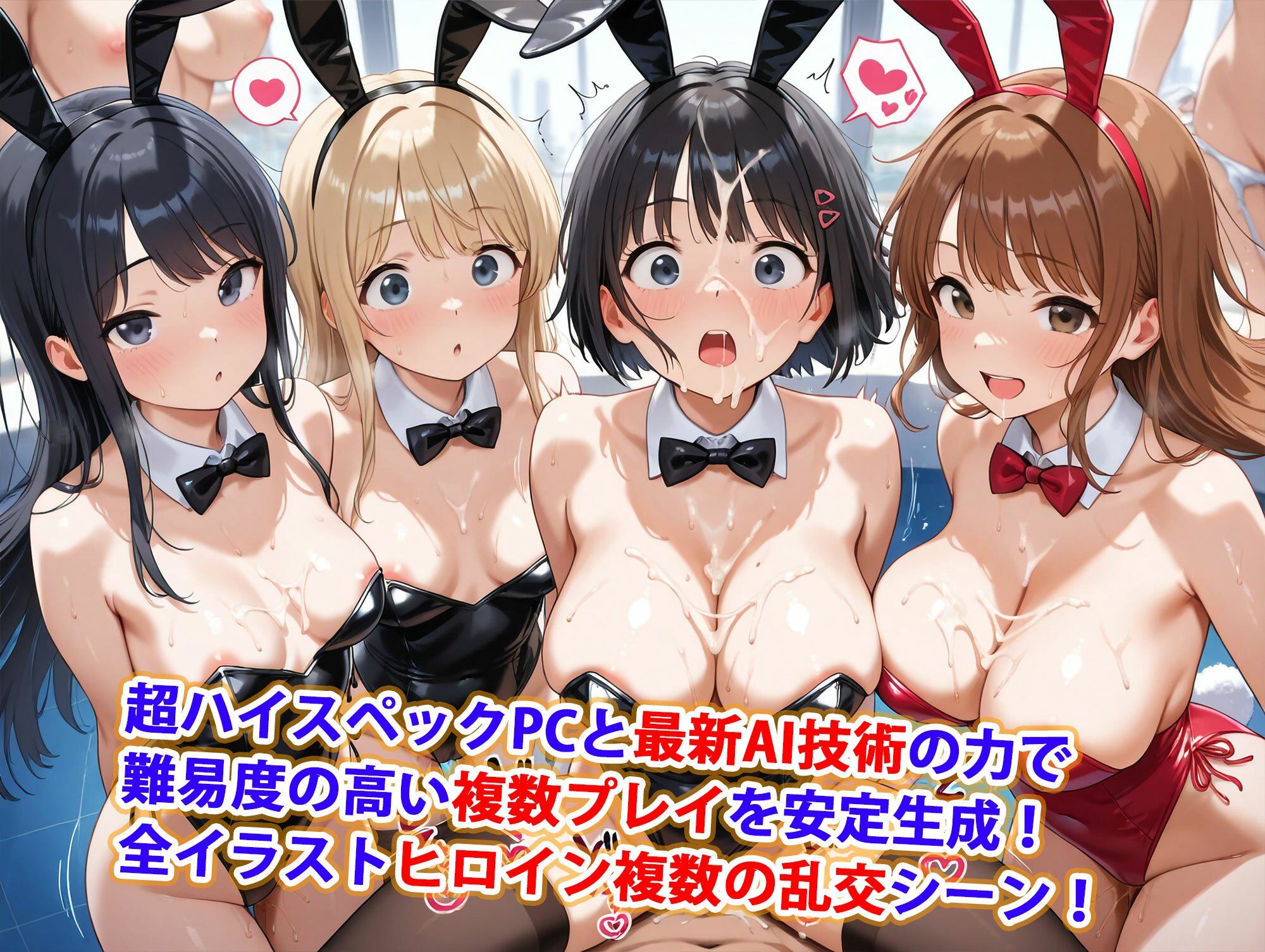 巨乳ハーレム学園発情バニーガール専科 サンプル1ページ目