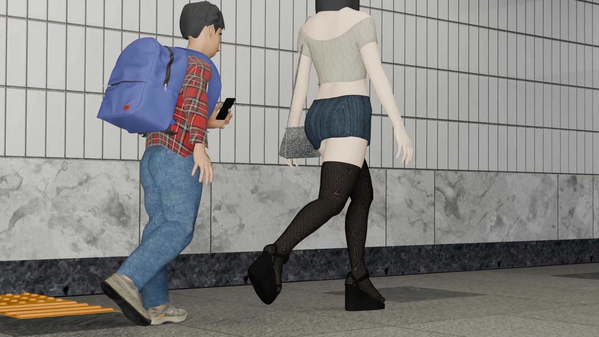 電車にて… サンプル1ページ目