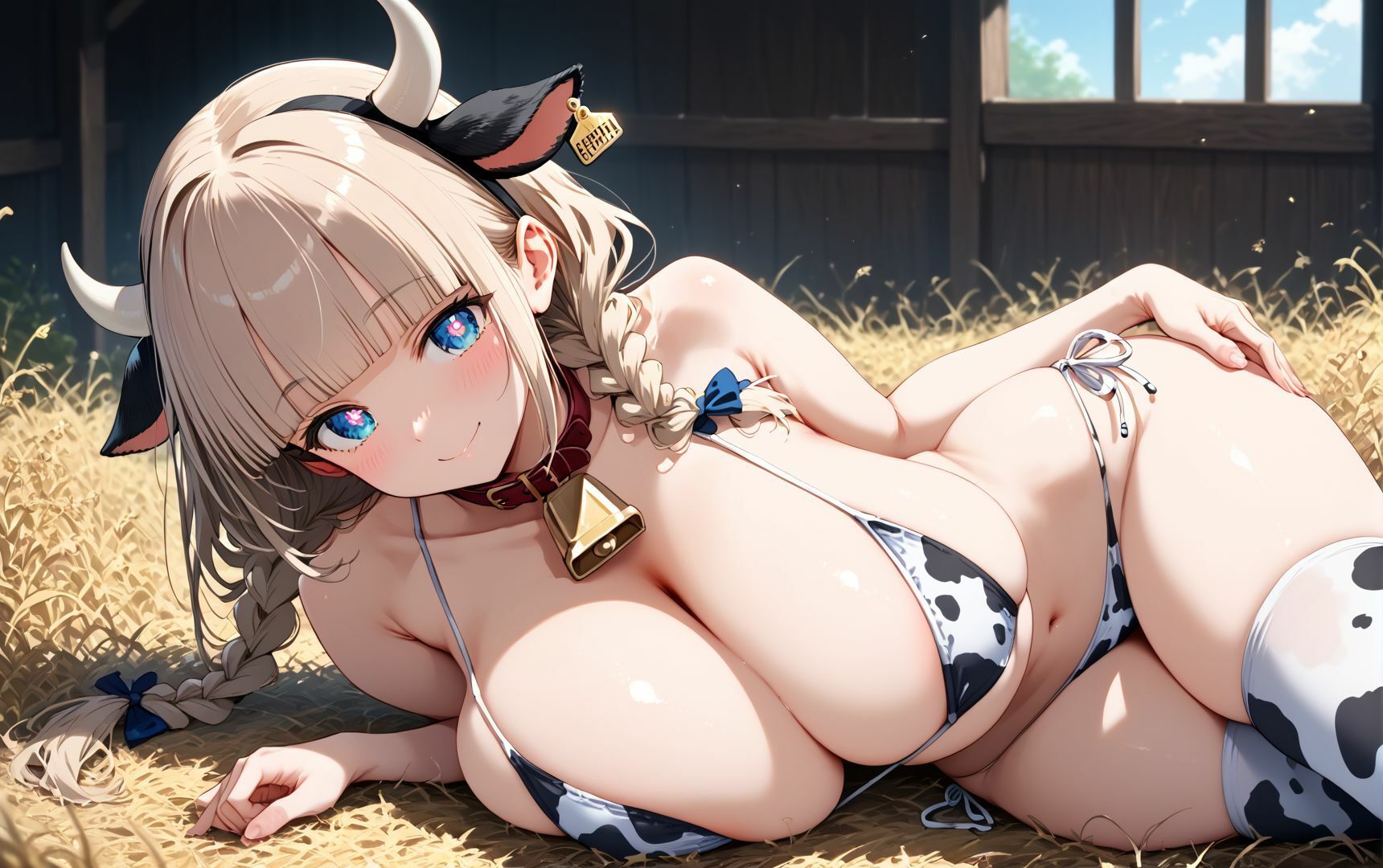 異世界乱交:メス堕ちした牛娘 〜オーク達に輪●され強●妊娠〜 サンプル1ページ目