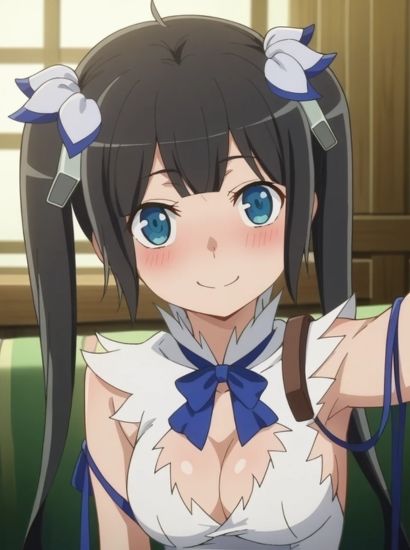 ダンジョンに出会いを求めるのは間違っているだろうかのヘスティアから送られてきた自撮り写真 サンプル1ページ目