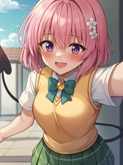 ToLOVEるのモモから送られてきた自撮り写真 サンプル1ページ目