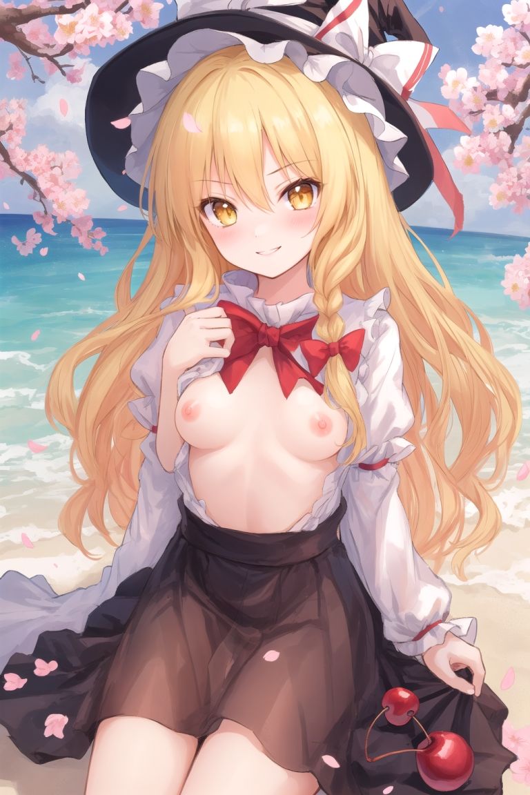 霊夢は魔理沙のえっちな写真を撮りたいようです。〜春の晴れた昼の海編〜 サンプル1ページ目