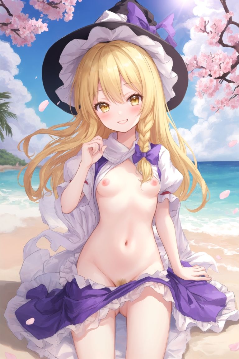 霊夢は魔理沙のえっちな写真を撮りたいようです。〜春の晴れた昼の海編〜 サンプル3ページ目