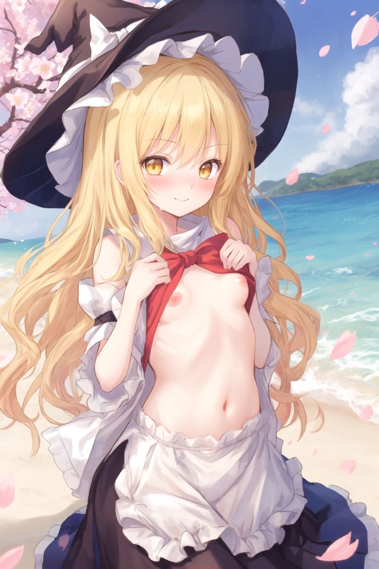 霊夢は魔理沙のえっちな写真を撮りたいようです。〜春の晴れた昼の海編〜 サンプル5ページ目