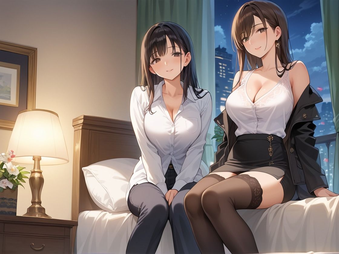 ［2VS1］巨乳上司二人VS部下の僕 サンプル1ページ目