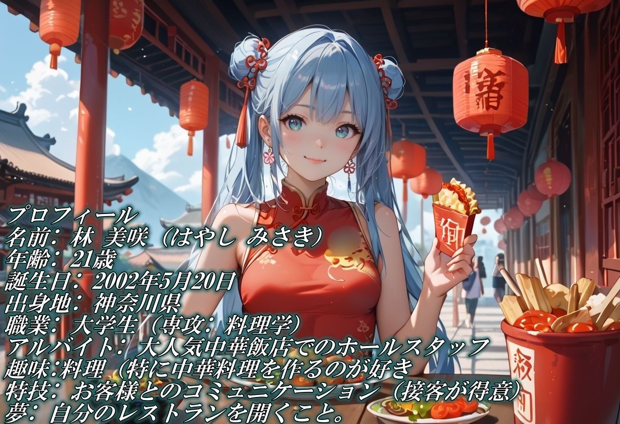 中華飯店の美脚お姉さんをつまみ喰い サンプル1ページ目
