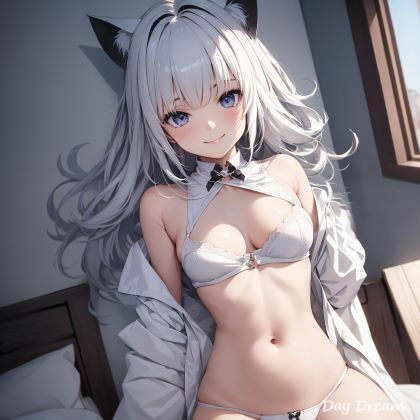 猫耳ベッドルーム（白/黒） サンプル3ページ目