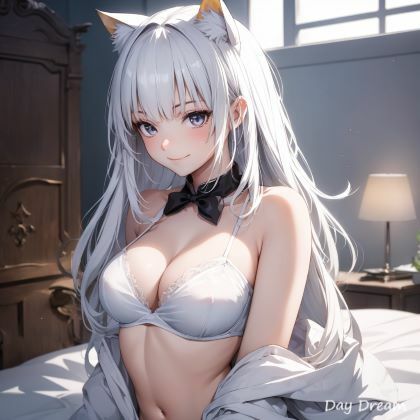 猫耳ベッドルーム（白/黒） サンプル5ページ目