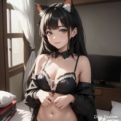 猫耳ベッドルーム（白/黒） サンプル8ページ目