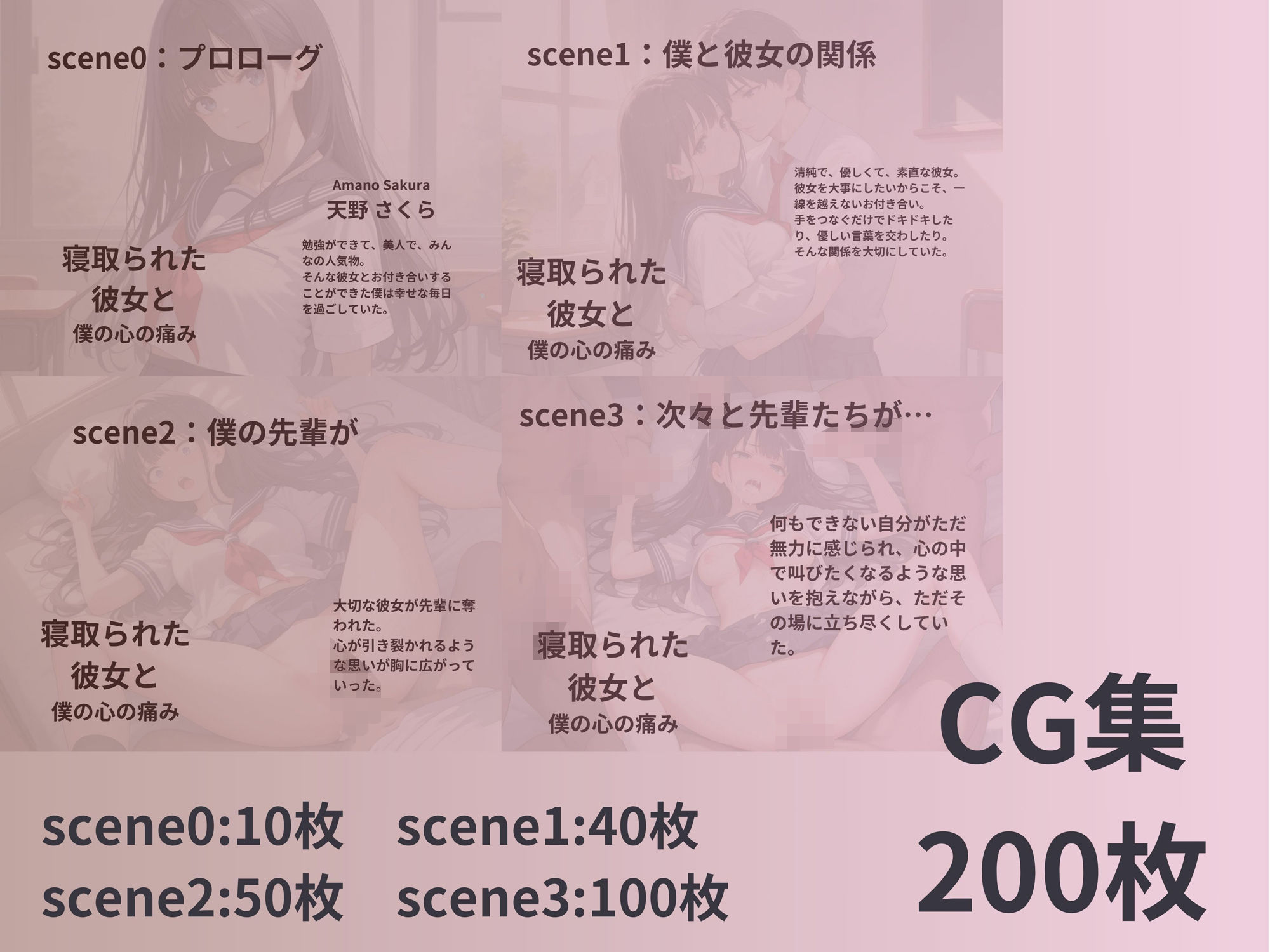 寝取られた彼女と僕の心の痛み サンプル5ページ目