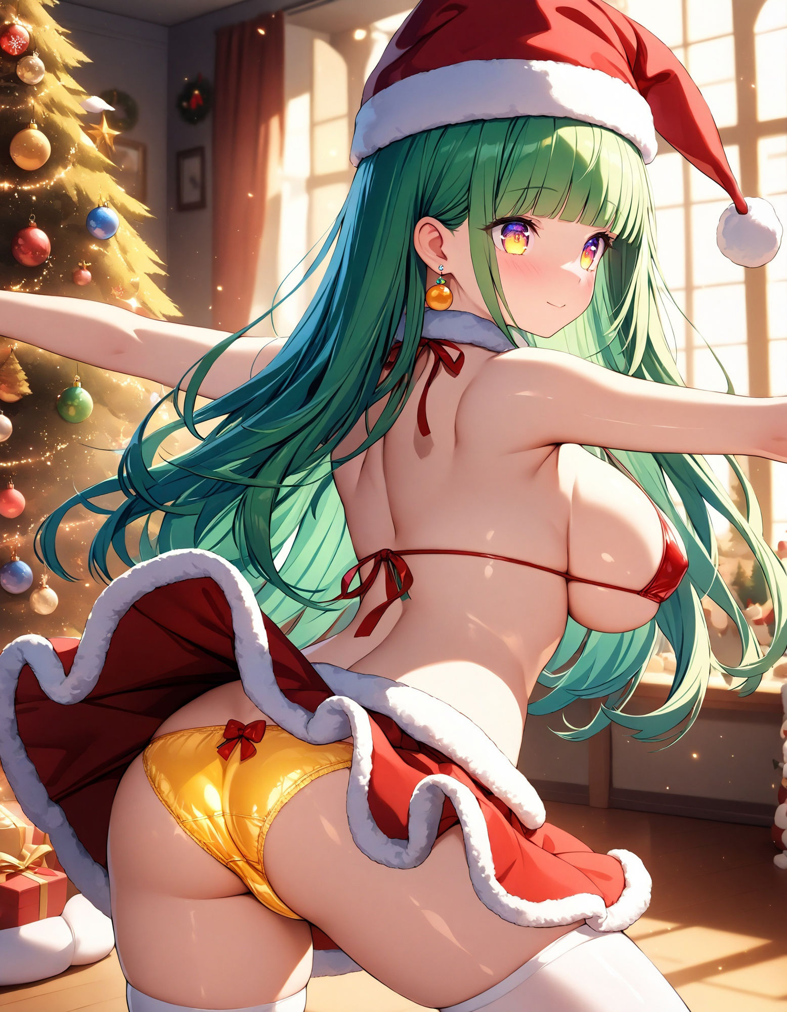ビキニサンタのパンチラ サンプル4ページ目