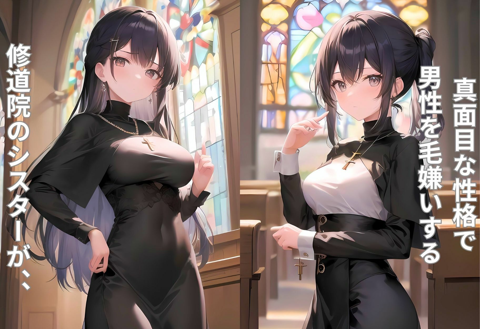 修道院のシスターがチン棒に服従した件〜老師の使用済みシャツが大好きな黒髪美少女編〜 サンプル2ページ目