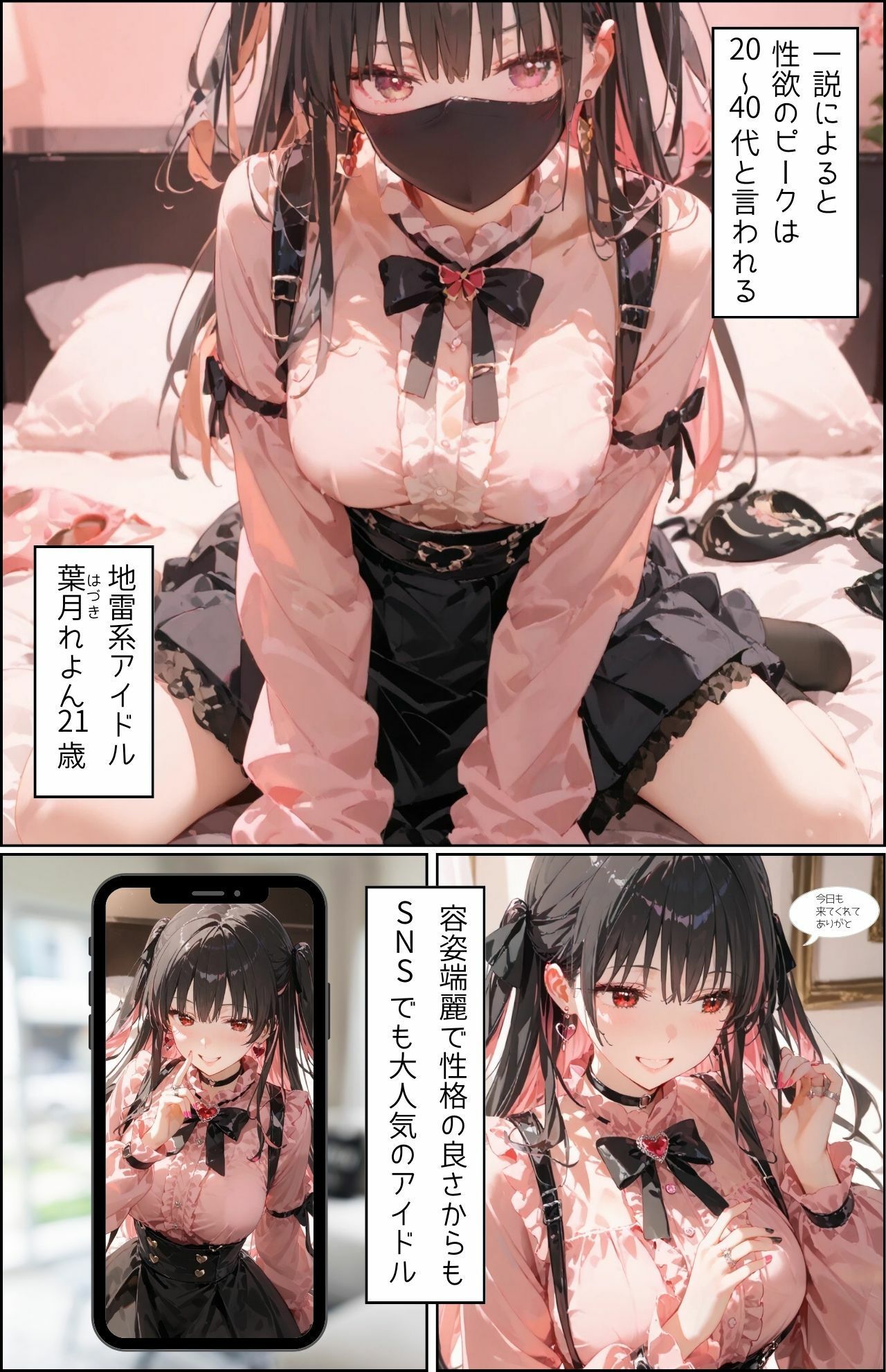 「SEX適齢期れよん」地雷系アイドルと着衣・全裸性交！ サンプル5ページ目