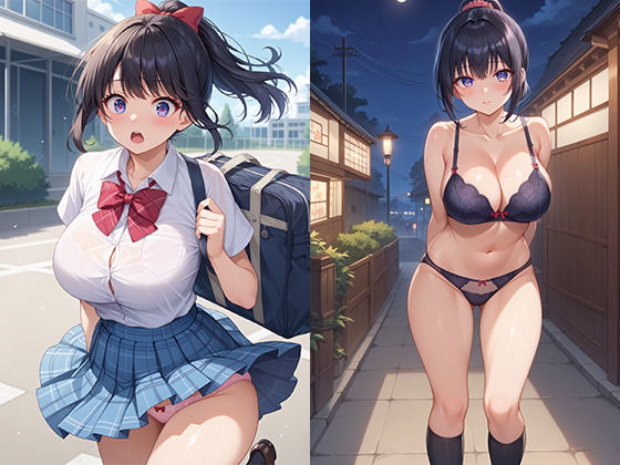 俺の肉便器になった巨乳女子校生 優等生の露出に遭遇した俺はいつでもハメられる肉便器へ サンプル2ページ目