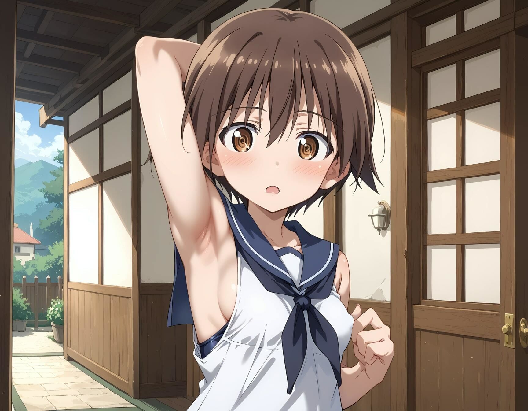 ストパンイラストエロ画像_主人公でおっぱい星人？！なよしかちゃんのエッチな画像集 サンプル1ページ目