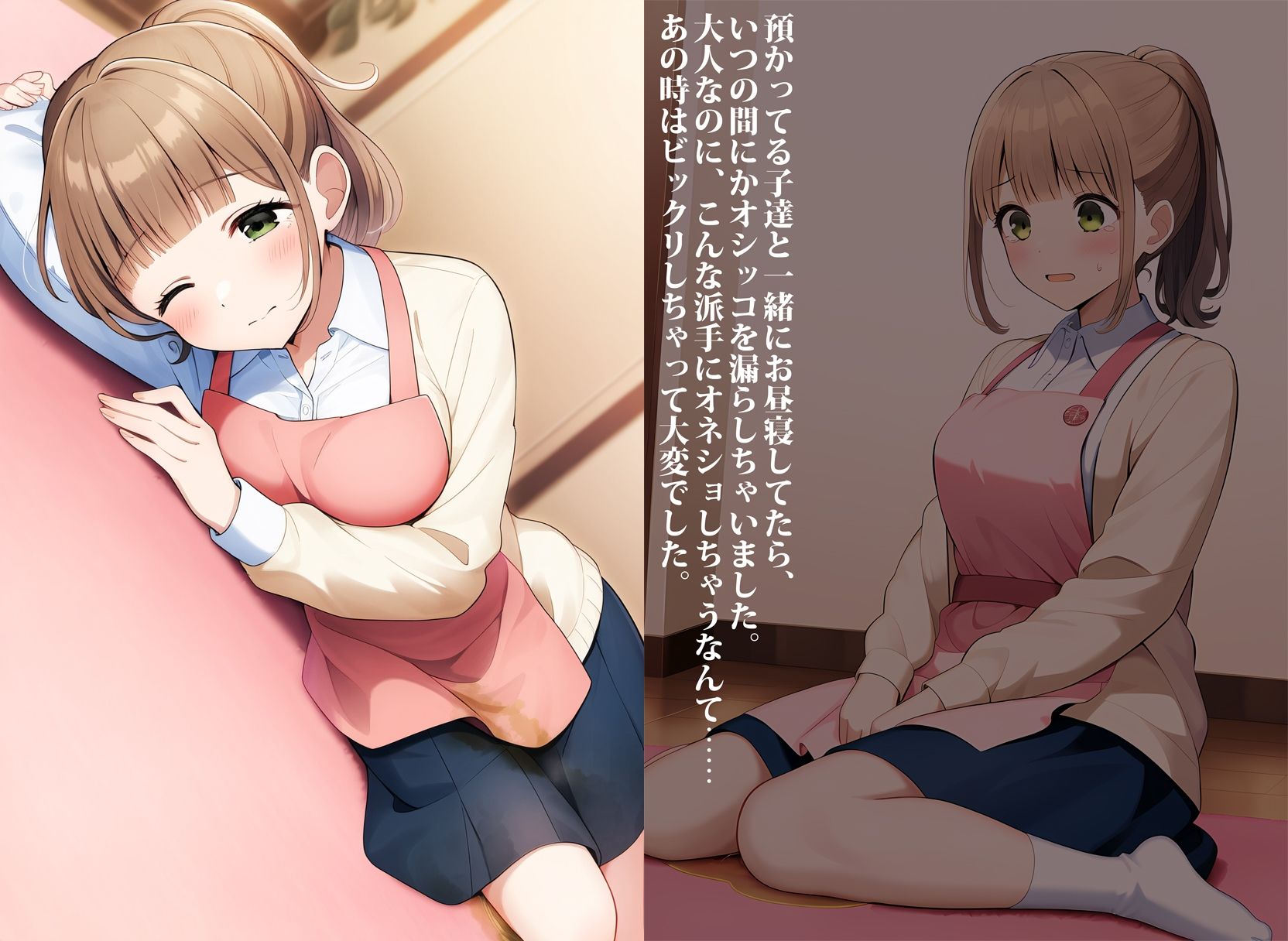 保母さんなのにオムツ穿いてる〜！ サンプル4ページ目