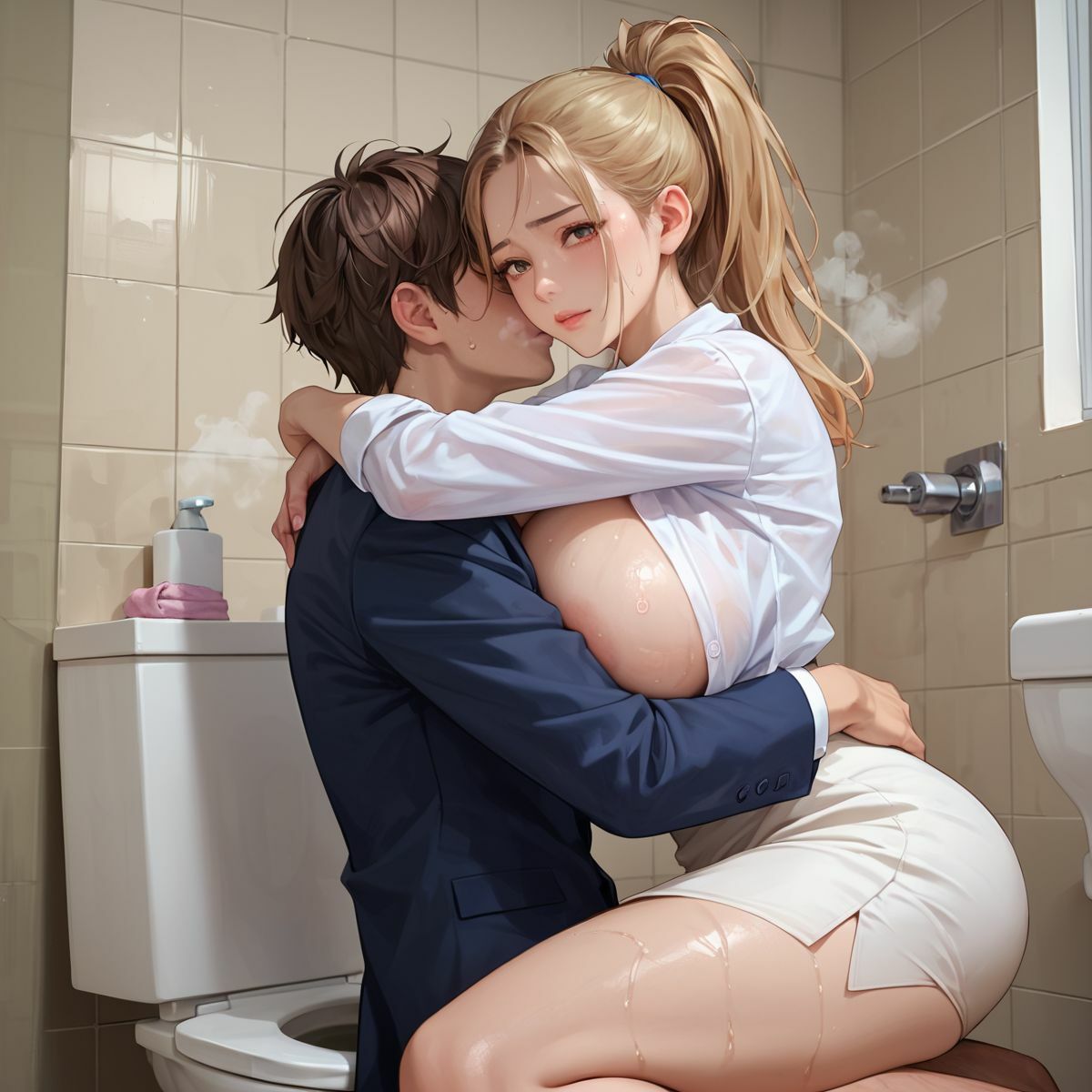 変態巨乳OL 秘密のトイレ休憩 3 サンプル6ページ目