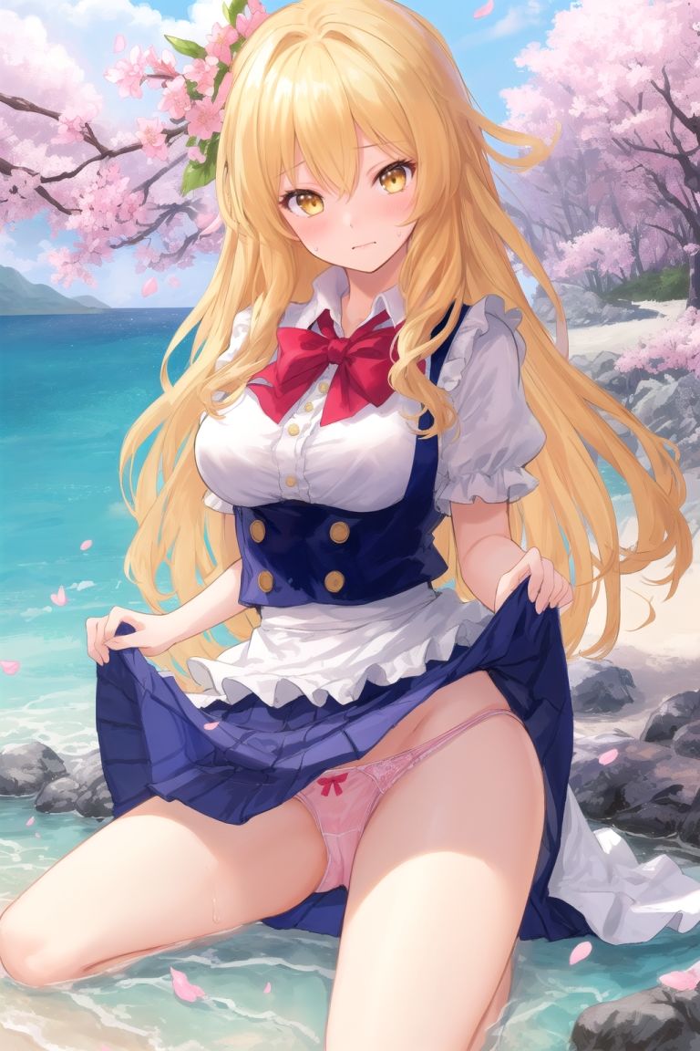 霊夢は魔理沙のパンチラ写真を撮りたいようです〜春の晴れた朝の海編〜 サンプル6ページ目