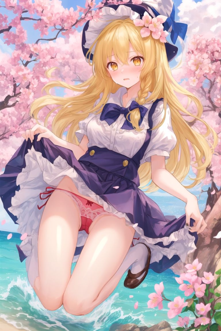 霊夢は魔理沙のパンチラ写真を撮りたいようです〜春の晴れた朝の海編〜 サンプル10ページ目