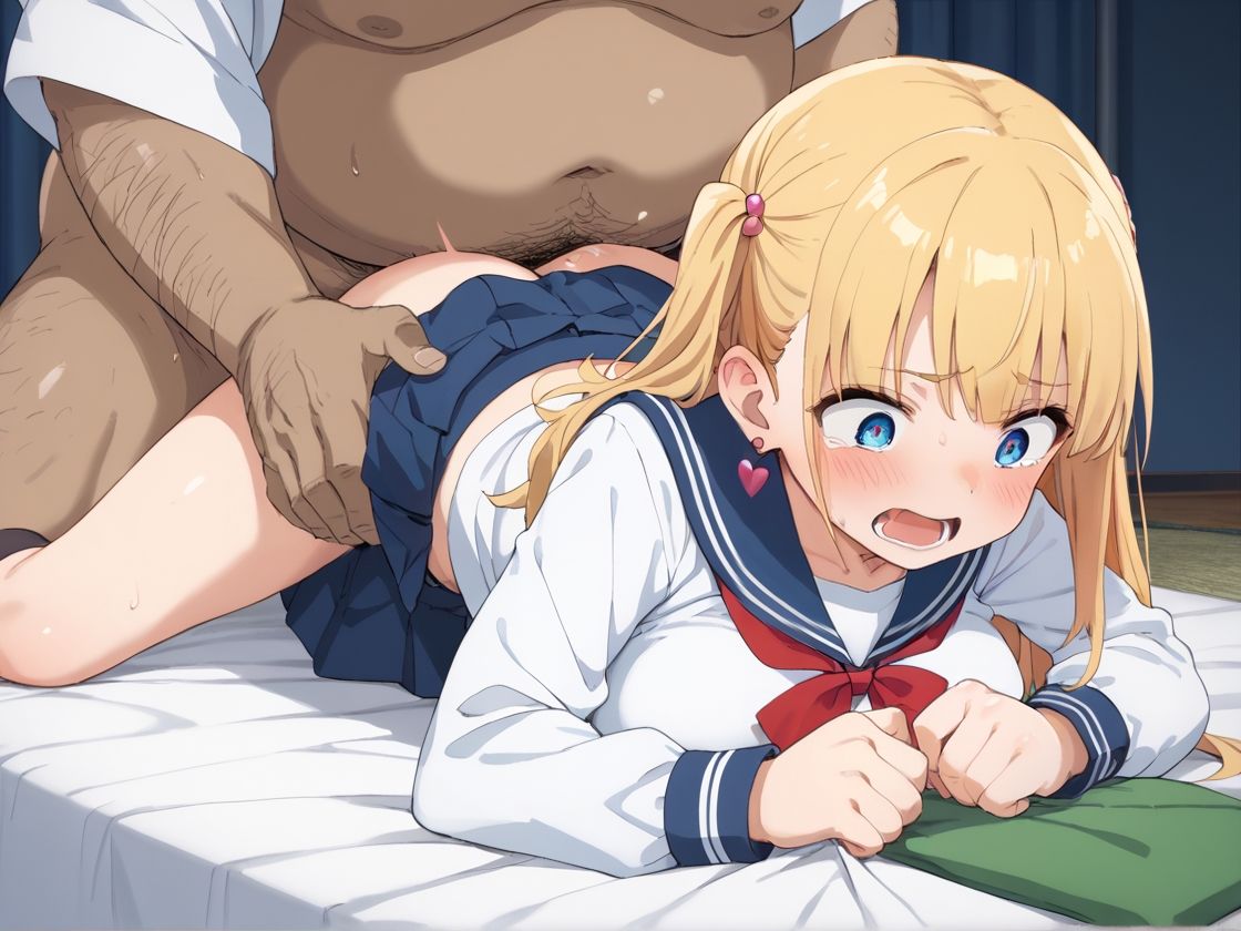 ギャル校生の処女を種付けおじさんが奪った話 サンプル3ページ目
