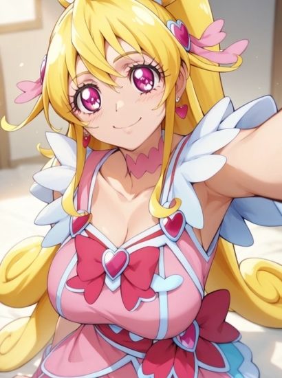 ドキドキプリキュアのキュアハートから送られてきた自撮り写真2 サンプル1ページ目