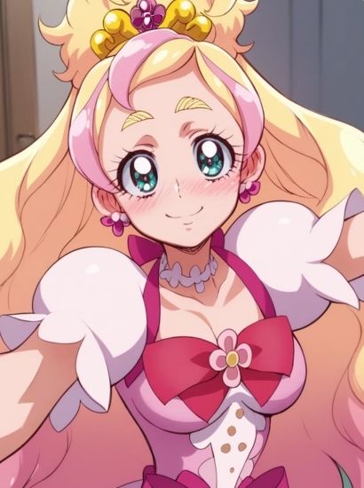 GO！プリンセスプリキュアのキュアフローラから送られてきた自撮り写真 サンプル1ページ目