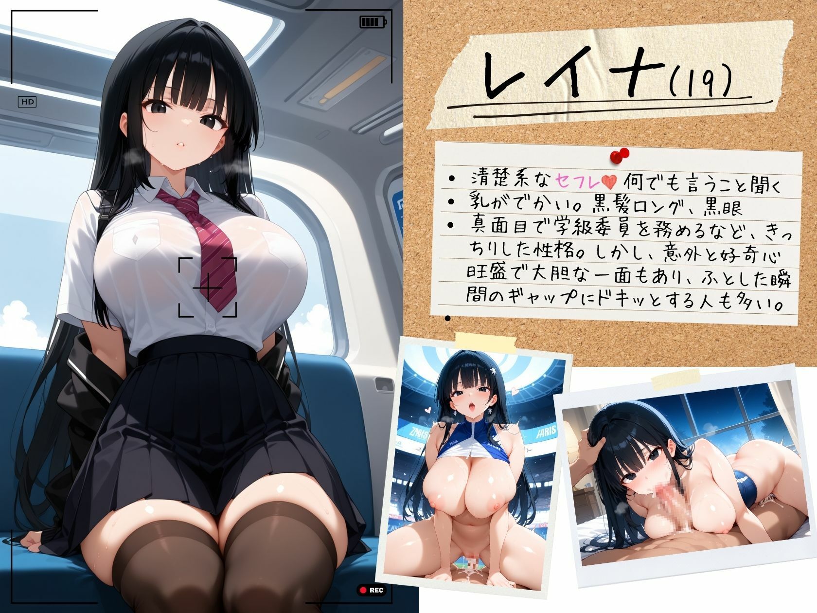 セフレの生ハメ写真公開します 黒髪清楚系爆乳女子校生 〜レイナ（19）〜 学校編 サンプル1ページ目