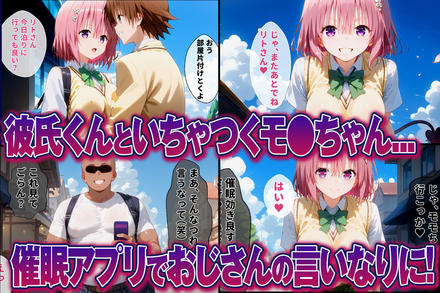【ToL◯VEる】催●おじさんに完全支配されたモモと古手川 〜寝取られ敗北〜 サンプル1ページ目