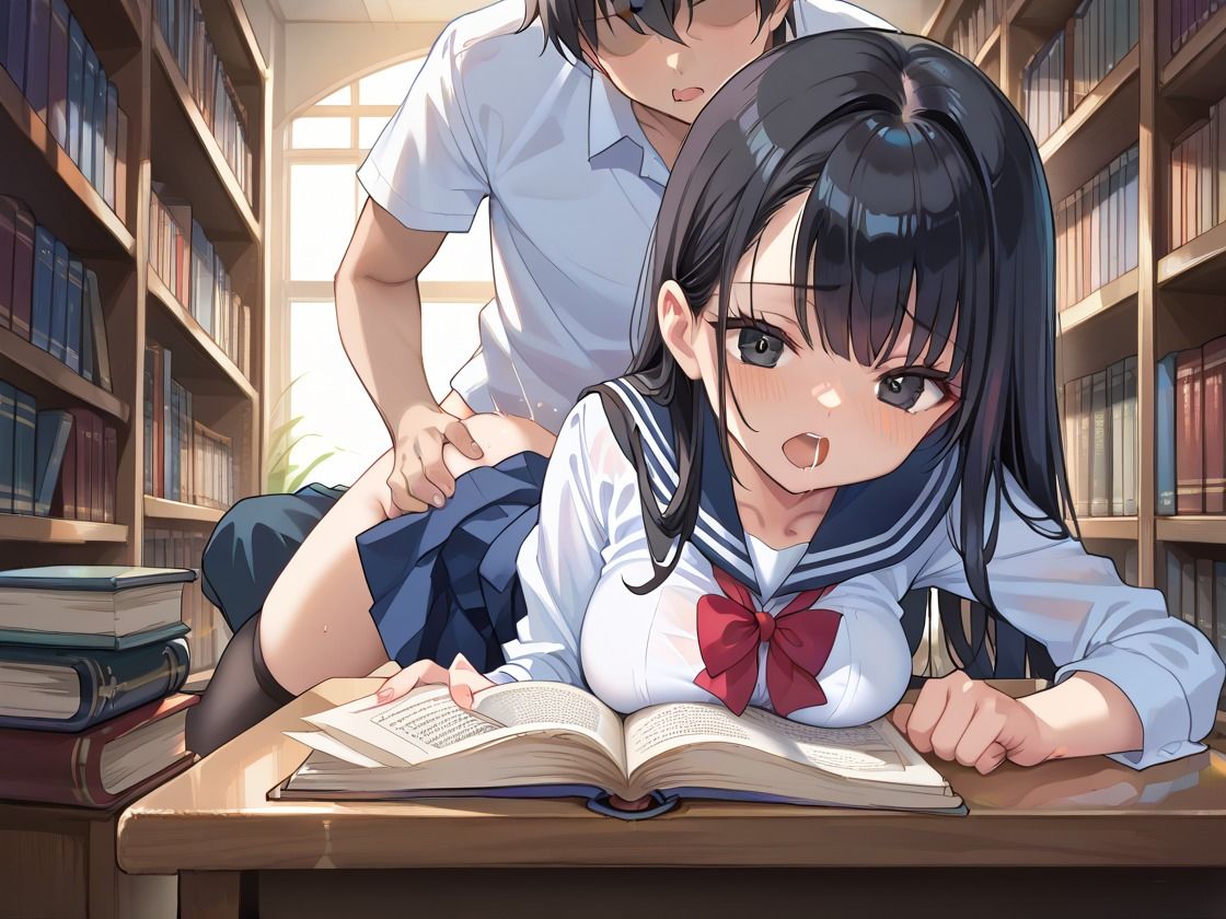 無口な図書委員と淫乱セックス サンプル4ページ目