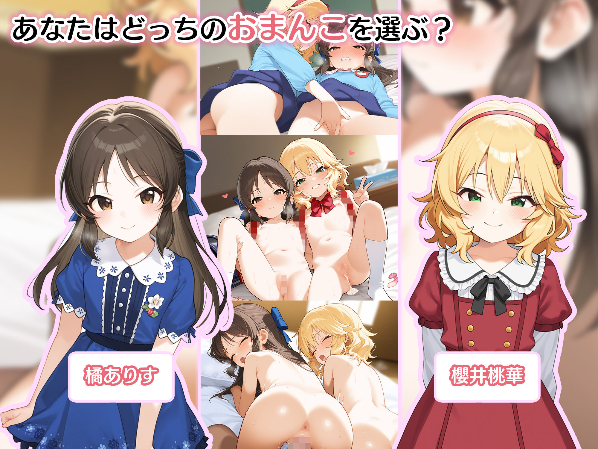 とろふわオマンコ食べ比べ♪種付け孕ませ性活 橘○りす＆桜○桃華 サンプル3ページ目
