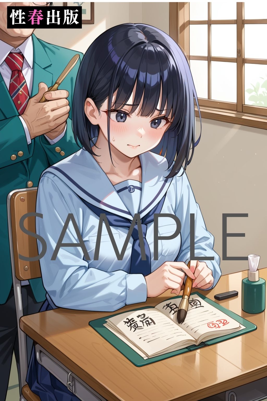 書道部女子で中だし サンプル4ページ目